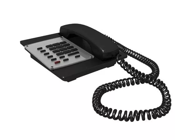 Black Corded Telephone 3d model Black Corded Telephone 3d model