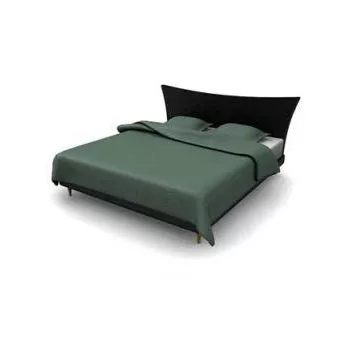 Black Double Bed 3d model Black Double Bed 3d model