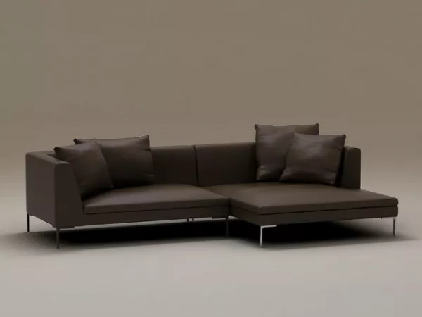 Black Fabric Sofa Set Furniture 3d model Black Fabric Sofa Set Furniture 3d model