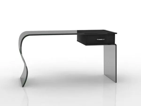 Black Glass Office Desk 3d model Black Glass Office Desk 3d model