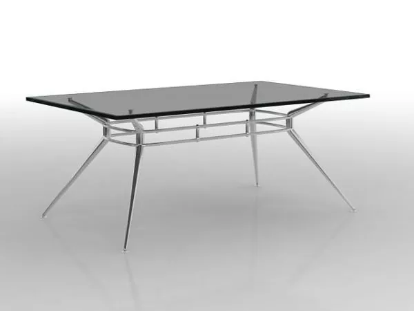 Black Glass Rectangle Dining Table 3d model Black Glass Rectangle Dining Table 3d model