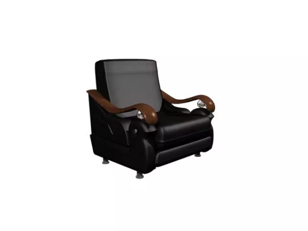 Black Leather Armchair 3d model Black Leather Armchair 3d model