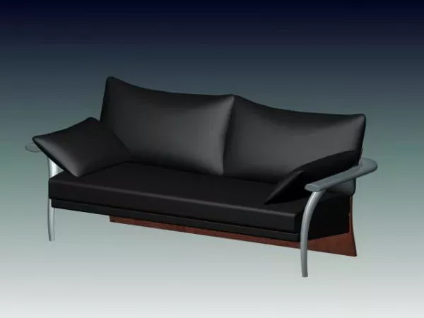 Black Loveseat 3d model Black Loveseat 3d model