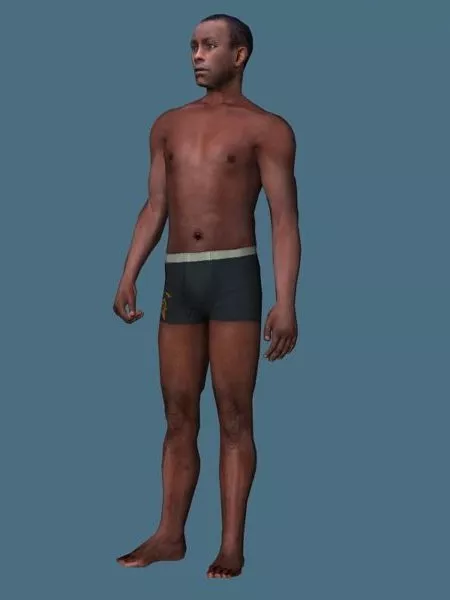 Black Man In Swimwear 3d model Black Man In Swimwear 3d model