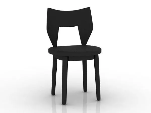 Black Side Chair Furniture 3d model Black Side Chair Furniture 3d model