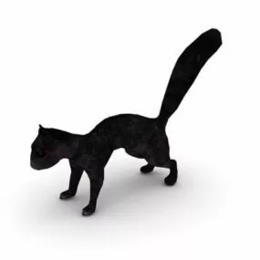 Black Squirrel Animal 3d model