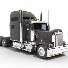 Black Tractor Unit 3d model