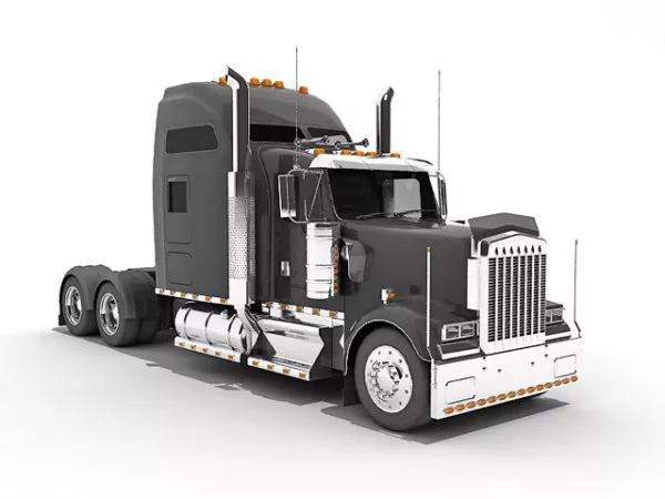 Black Tractor Unit 3d model Black Tractor Unit 3d model