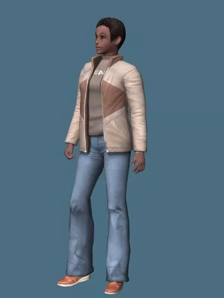 Black Woman In Casual Clothes Rigged 3d model Black Woman In Casual Clothes Rigged 3d model