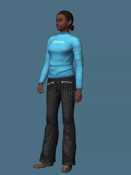 Black Woman Standing And Rigged Free 3d Model Ma Mb Max Vray