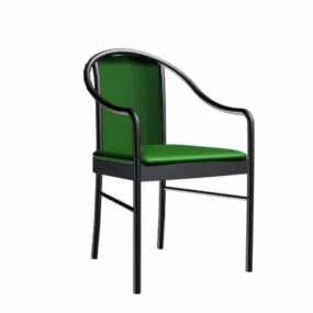 Black Wood Tub Chair 3d model