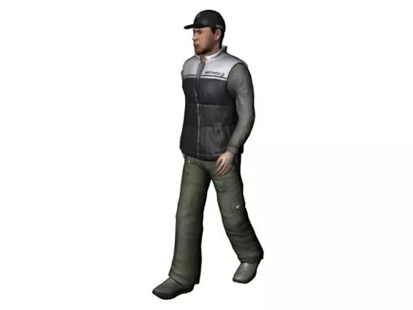 Character Black Young Man Walking 3d model Character Black Young Man Walking 3d model