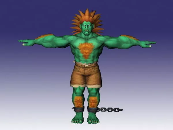 Blanka In Super Street Fighter 3d model Blanka In Super Street Fighter 3d model