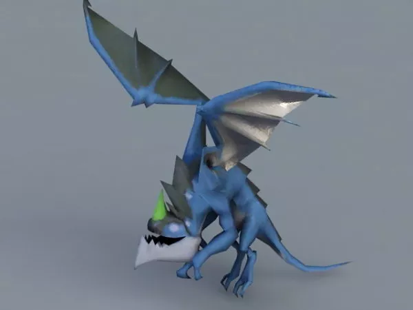 Red Dragon Animated With Rig 3d model