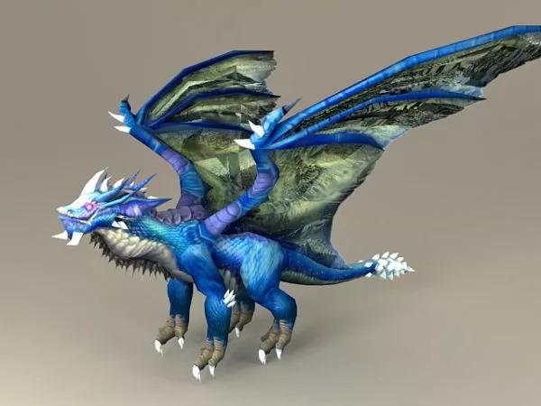 Beautiful Black Dragon 3d model