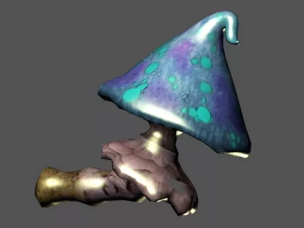 Fantasy Mushroom Scene 3d model