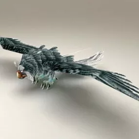 Blue Owl Bird 3d model
