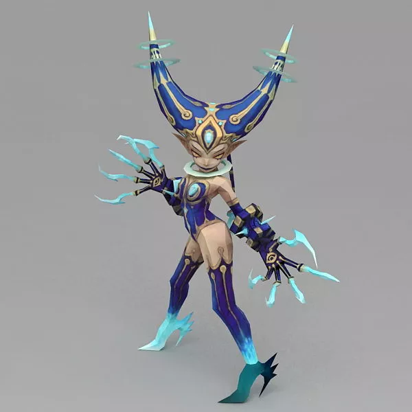 Blue Skinned Dark Elf 3d model Blue Skinned Dark Elf 3d model