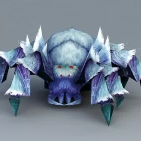 Blue Spider Monster 3d model