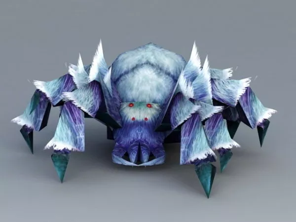 Red Spider Monster Creature 3d model