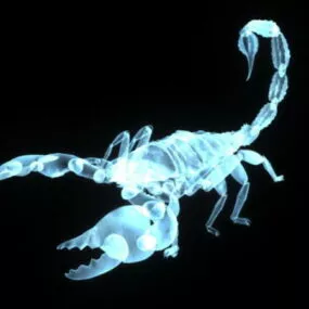 Blue Transparent Scorpion 3d model
