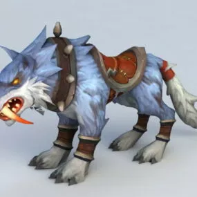 Blue Wolf Mount 3d model
