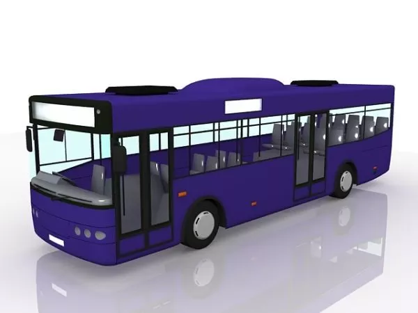 Intercity Coach Bus 3d model