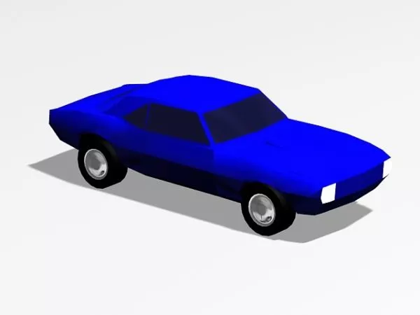 Blue Car 3d model Blue Car 3d model