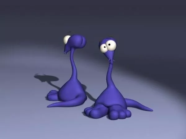 Blue Cartoon Monster Character 3d model Blue Cartoon Monster Character 3d model