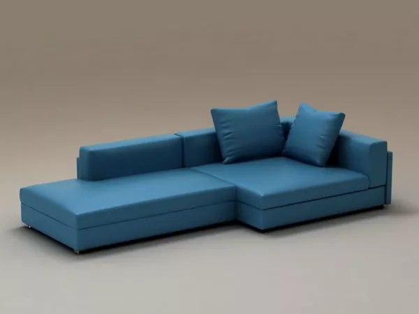 Blue Combination Corner Sofa 3d model Blue Combination Corner Sofa 3d model