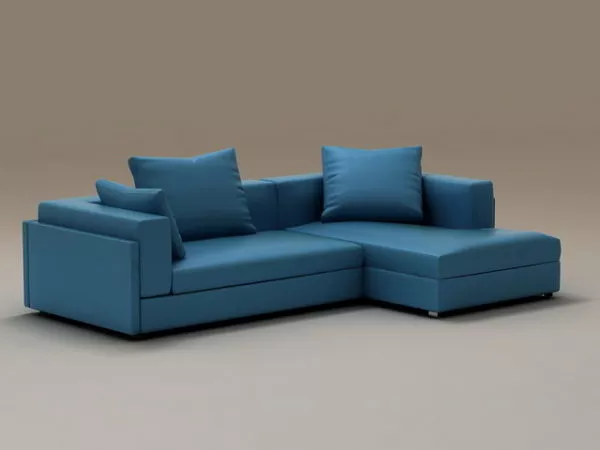 Blue Corner Sectional Sofa 3d model Blue Corner Sectional Sofa 3d model