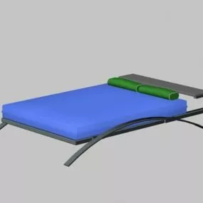 Blue Daybed 3d model