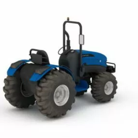 Blue Farm Tractor 3d model