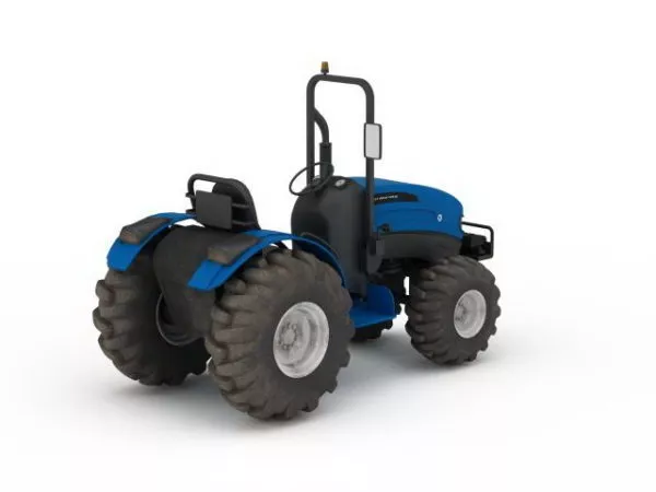 Blue Farm Tractor 3d model Blue Farm Tractor 3d model