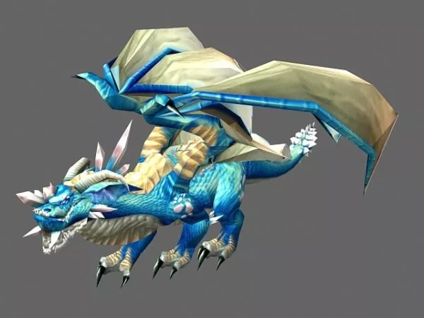 Character Blue Ice Dragon 3d model Character Blue Ice Dragon 3d model