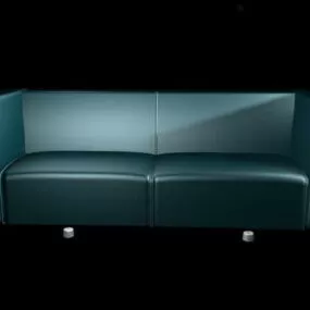 Blue Loveseat 3d model