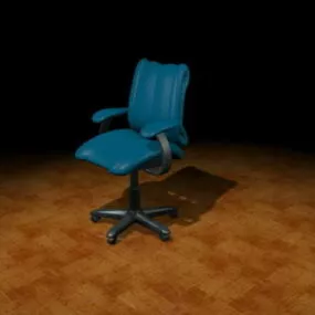 Blue Office Chair 3d model