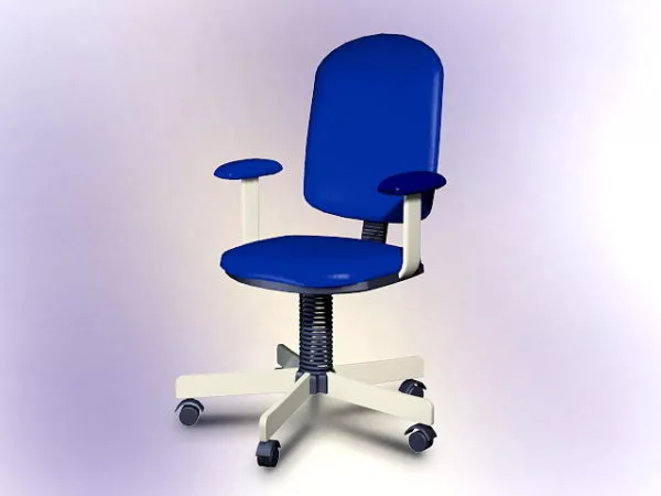 Blue Office Swivel Chair 3d model Blue Office Swivel Chair 3d model