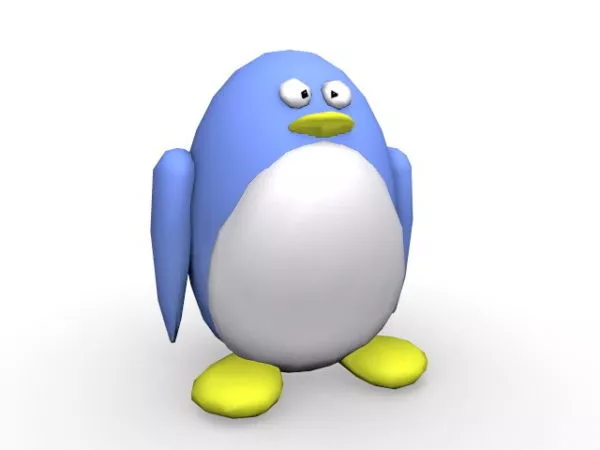 Blue Penguin Cartoon Character 3d model Blue Penguin Cartoon Character 3d model