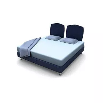Blue Platform Bed 3d model Blue Platform Bed 3d model