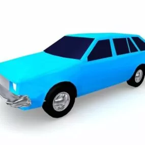 Blue Station Wagon 3d model