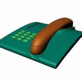 Blue Telephone 3d model
