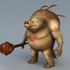 Boar Warrior 3d model