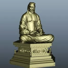 Bodhidharma Statue 3d model