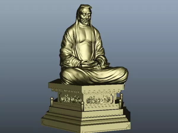 Buddha Bust Statue 3d model