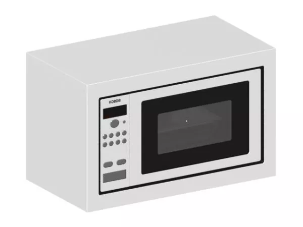 Old Microwave Oven 3d model