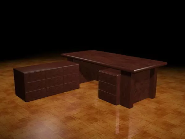 Boss Executive Desk 3d model Boss Executive Desk 3d model