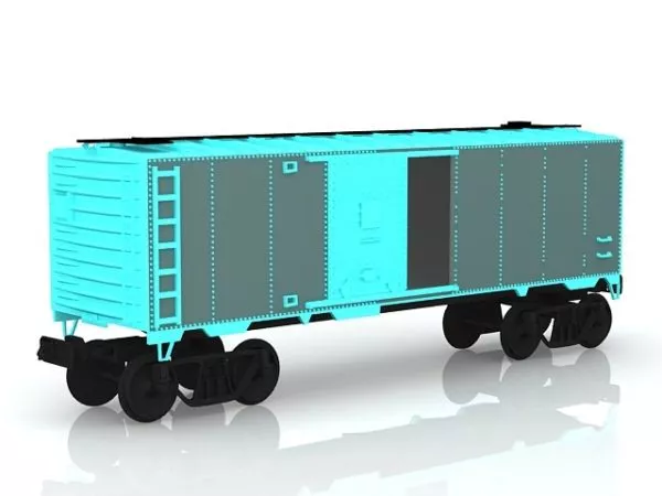Boxcar Train 3d model Boxcar Train 3d model