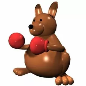 Boxing Rabbit Toy 3d model