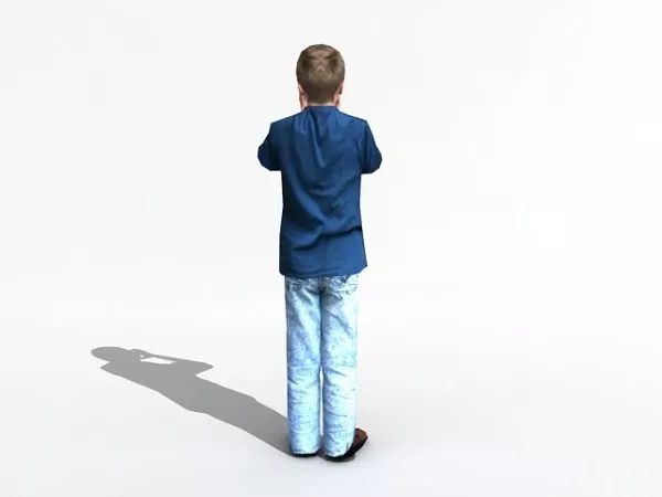 Boy Hiding His Face 3d model Boy Hiding His Face 3d model